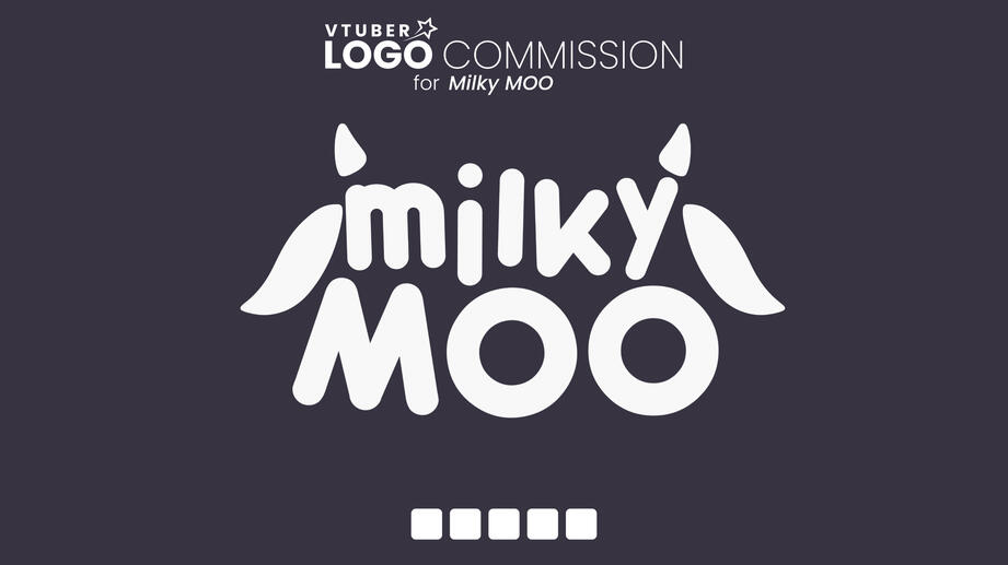 Milky MOO Logo Design for Milk Box : VTuber Inspired